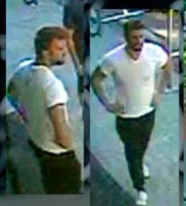 Pictured via an Element Cycles store video is a bike-theft suspect police are searching for. Courtesy of Washington&rsquo;s Most Wanted