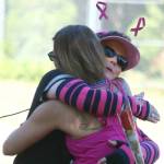 Theresa Evanger, left, and her mom, Cindi, embrace at Idylwood Park. All photos by Andy Nystrom, Redmond Reporter