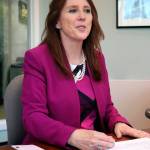 Washington Secretary of State Kim Wyman speaks with Sound Publishing staff during an interview on Friday at the Bellevue Reporter office. Carrie Rodriguez/staff photo