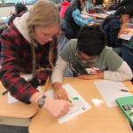Stella Schola Middle School students Eva Schwartz, left, and Anand Gupta. Courtesy of Linda Woo, Washington Education Association