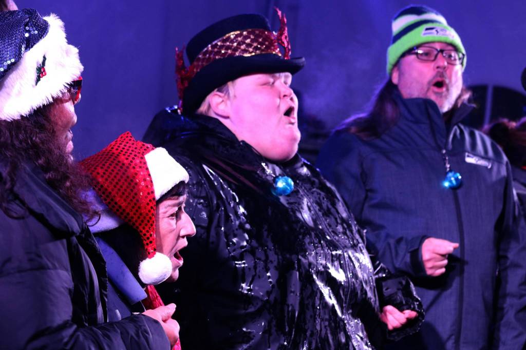 Singers on the Redmond City Hall Campus.
