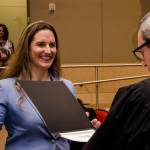 Jeralee Anderson being sworn in. Contributed by the City of Redmond