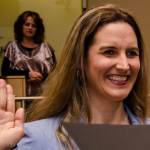 Jeralee Anderson being sworn in. Contributed by the City of Redmond