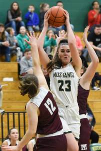 Redmonds Teagyn Ohrt maintains control of the ball during a recent game. Courtesy of Matt Campbell Photography