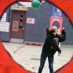 Einstein Elementary School fifth-grader Zaided Rodriguez notches points during the biathlon competition on Tuesday morning during the Redmond schools Olympics competition. Andy Nystrom, Reporter
