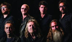 Robert Plant (bottom row, middle) and The Sensational Space Shifters, which also includes Justin Adams, John Baggott, Juldeh Camara, Billy Fuller, Dave Smith and Liam Skin Tyson, will perform June 27 at Marymoor Park. Promotional photo