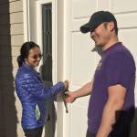 Chloe and Daniel Li in front of their first home. Courtesy of Chloe and Daniel Li