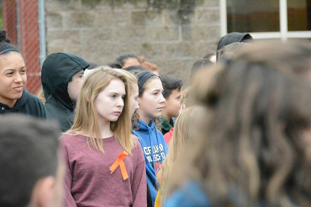 Chief Kanim Middle School in Fall City participated in the National School Walkout as well. Courtesy of Sarah Ricks