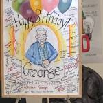 A poster signed by many well-wishers for George Mosebars 101st birthday. Courtesy photo