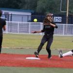 Redmonds Jennifer Cummings beats a throw to second base. Andy Nystrom / staff photo