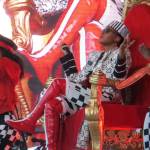 Janelle Monáe, the Q.U.E.E.N., sits upon her throne. Samantha Pak/Staff Photo