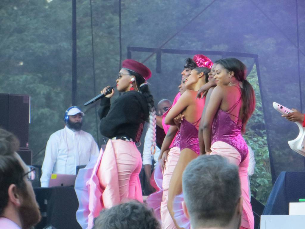 Janelle Monáe performs Pynk during her show at Marymoor Park. Samantha Pak/Staff Photo