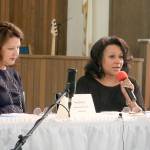 Candidate Cindi Bright answers a questions regarding homelessness and mental health. Evan Pappas/Staff Photo