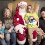 The Drake family poses with Santa in 2017. From left are Jenny, Dylan, Braeden, Zachary and Jerry Drake. (provided by family)