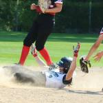 Annika Dayberry is safe at second.