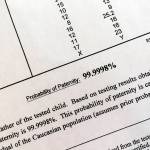 The results on the DNA test report showed the probability of paternity was 99.9998 percent.