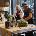 Hopelink volunteers host a cooking demonstration in the Redmond food bank on Aug. 3. Katie Metzger/staff photo