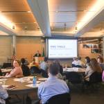 King County Executive Dow Constantine addresses One Table members at the groups Aug. 3 meeting at Seattle City Hall. Photo by Josh Kelety