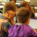Students explore new Microsoft Learning Tools at Redmond Microsoft campus. Madison Miller/staff photo.