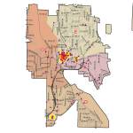 Heat-map of Redmond bike theft reports for this year. Courtesy of the Redmond Police Department