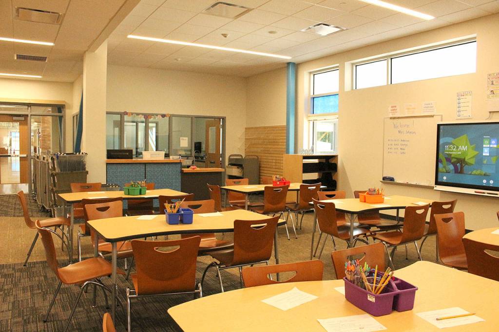 The new library in Clara Barton Elementary. Madison Miller/staff photo.