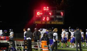 Redmond defeated Lake Washington, 10-7, in the Mustangs first home game of the football season on Friday night. Redmond is 1-2 this season. Courtesy of Redmond Football Twitter