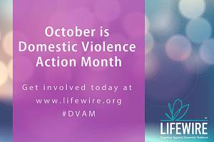 Mayor John Marchione urged all residents to speak out against domestic violence and support LifeWires efforts to prevent and end domestic abuse, on Oct. 2. Photo courtesy of LifeWire.