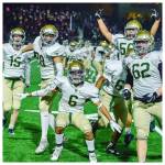 Redmond High players are jubilant after defeating Newport, 36-21, on Oct. 26 in 4A KingCo football action. Redmond trailed 21-0 after the first quarter and rebounded to notch the victory. Redmonds Carson Bruener led the defense with 14 tackles and Matthew Janetzki had 12 tackles. Offensively, the Mustangs pounded 35 rushes for 225 yards, including Bruener with 13 carries for 90 yards and two TDs, Anakin Downer with 11 carries for 77 yards and one TD and Tyler Fortney with 10 carries for 55 yards. Bruener also had four catches for 43 yards and one TD, and Fortney was 10-for-19 passing for 123 yards and two TDs. Redmond will play Juanita at 7 p.m. Friday at Redmond High in a consolation game. Photo courtesy of Marc LaPierre