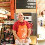 Tom Sams said home Depot has a history working with veterans. Through Team Depot, volunteers devote thousands of hours each year to building and repairing home for those who have served. Stephanie Quiroz/staff photo.