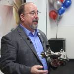 Aerojet Rocketdyne general manager Ken Young talks to reporters after a successful Mars landing by NASAs InSight expedition. Aerojet Rocketdyne designed thrusters which were used by the Mars lander. Aaron Kunkler/staff photo