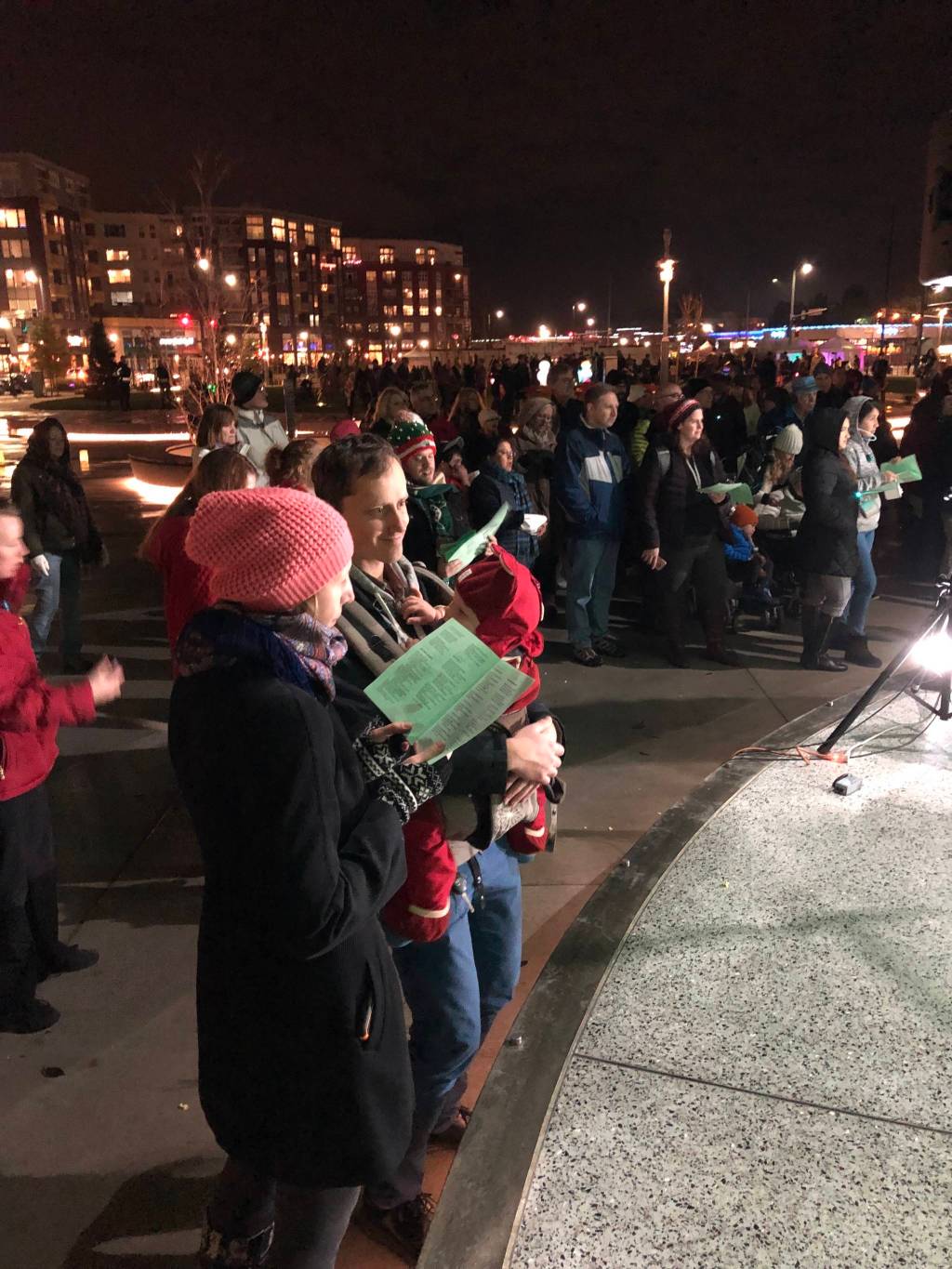 On Dec. 2, the second day of Redmond Lights, residents attended a community sing-a-long event at Downtown Park. Stephanie Quiroz/staff photo