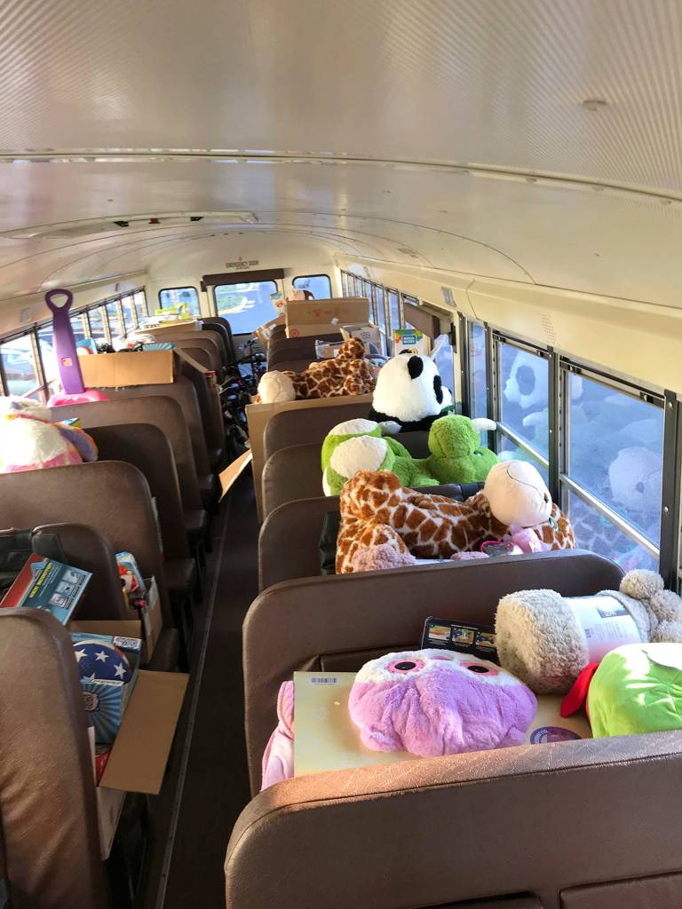 The donations will be used to stock Hopelinks Redmond center holiday toy and gift room. Photo courtesy of Hopelink