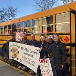 The Lake Washington School District Bus Drivers Association dropped donated toys off at Hopelinks Redmond center on Dec. 3. Photo courtesy of Hopelink