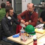 During the Accessible CERT training last year, Bruce Visser and Devon Myers practice bandaging skills. Photo courtesy of Janeen Olson
