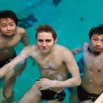 Redmond Highs swim captains are, from left, Kenny Ma, Peter Fitch and Jason Fu. Andy Nystrom / staff photo