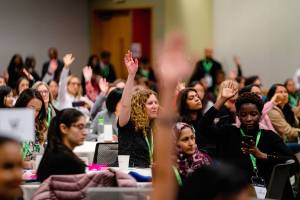 More than 1000 people attended the second annual Women in Cloud Summit which featured Sen. Patty Kuderer among numerous other women leaders. Courtesy of Vincent Konkel/Women in Cloud