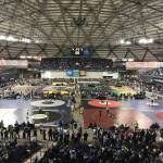 A view from the bleachers at the Mat Classic state wrestling tournament on Feb. 15, 2019. Shaun Scott, staff photo