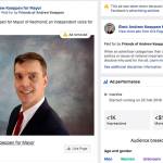 Redmond mayoral candidate Andrew Koeppens Facebook ad was taken down on Feb. 27.