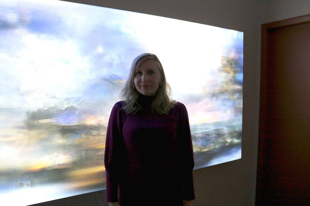 Maja Petrić is the current Redmond artist-in-residence. Petrić opened the doors to her space on Feb. 22. Stephanie Quiroz/staff photo.