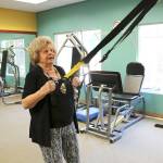 Toni Underwood works out with her PrimeFit coach Kelly Fennelly three times a week. They work on strengthening legs, back, and chest. Stephanie Quiroz/staff photo.