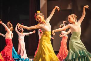 Semilla Flamenco students opened the show for the famous Karen Lugo on Feb. 22 at the Bellevue Performing Arts Center. Photo courtesy of Bibiana Ruiz.