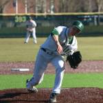 Mustang hurler Duncan Warriner fires away against Eastlake. Andy Nystrom / staff photo