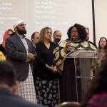 Rev. Kelle Brown of the Plymouth Congregational Church in Seattle, called for people to join in solidarity. Ashley Hiruko/staff photo