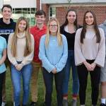 Eastside Catholic School valedictorians, from left to right: Tia Vu, Owen Bernstein, Elizabeth Iwicki, Max Stewart Steele, Joanie Foley, Isabel Scott, Gracyn Kuerner and Benjamin Collins. Photo courtesy of Eastside Catholic School