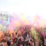 Periodic color countdowns were announced on the stage by city, county, state and other dignitaries from arts and cultural organizations. Photo courtesy of Vedic Cultural Center.