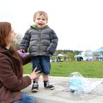 Rebecca and Luke Wildman at the Day Out for Autism event at the Downtown Park in Redmond on April 13. Stephanie Quiroz/staff photo