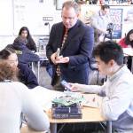 Superintendent Chris Reykdal explaining the specifications of the assignment on April 25. Photo courtesy of Ava Van