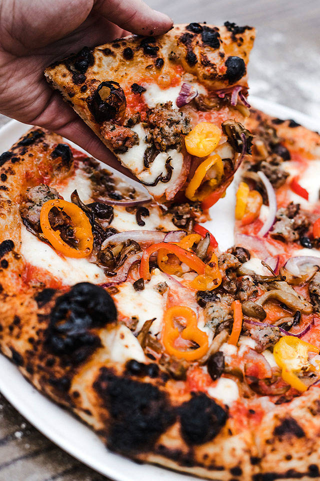 The Homage to Frankies pizza at Spark Pizza is a nod to Frankies Pizza and Pasta owner, Frank Curtiss, who was forced to close his community-focused restaurant in 2016 to make way for a new hotel. Spark Pizza, Kelsey Corinne / courtesy photo