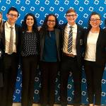 Courtesy photo                                 EHS DECA officers and advisers.