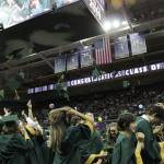 Photo courtesy of LWSD                                 Redmond High School graduated its 2019 class on June 17 at Alaska Airlines Arena.